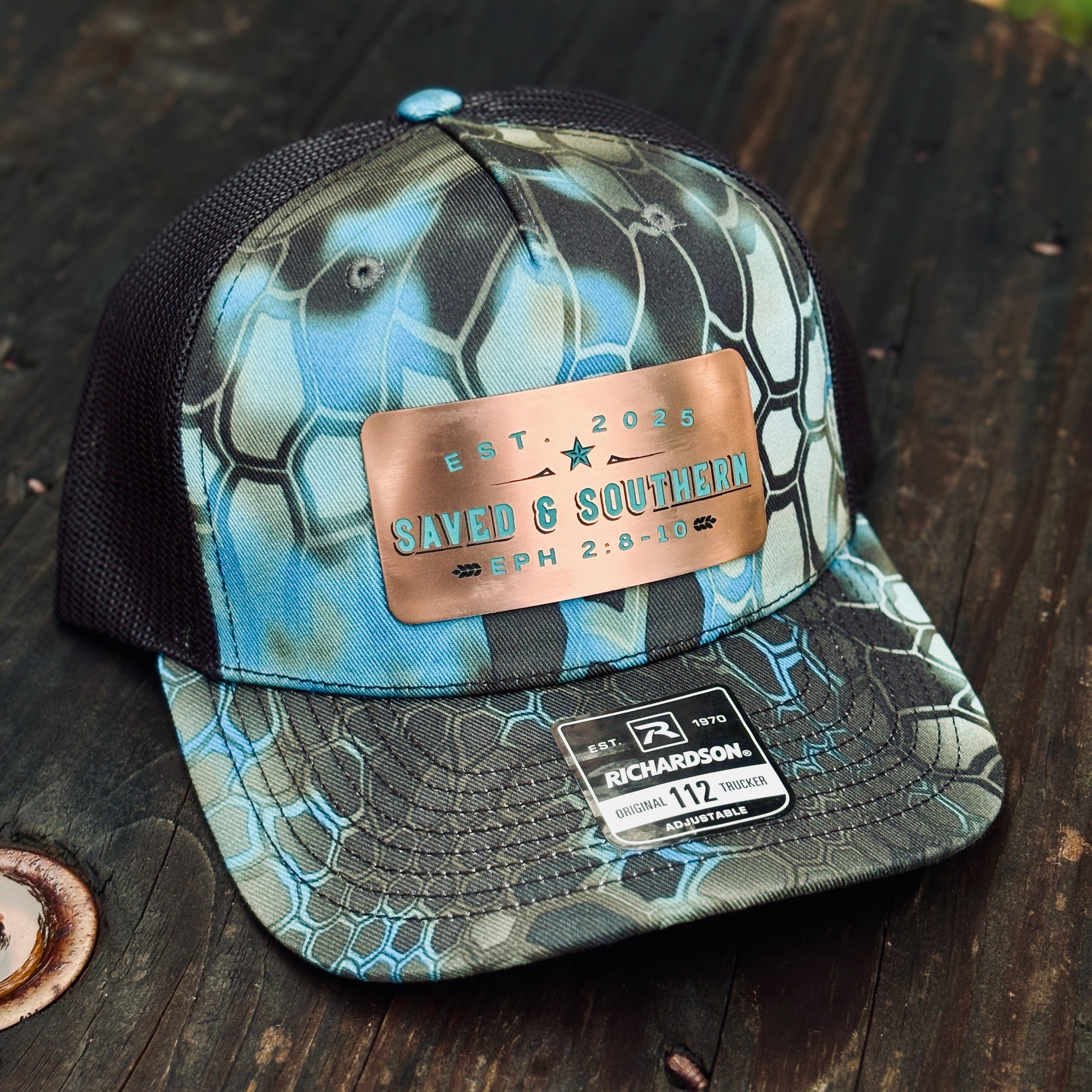 Richardson 112 Trucker Baseball Cap - Adjustable Snapback, Mesh Back, Cotton-Poly Front, Red/White/Navy